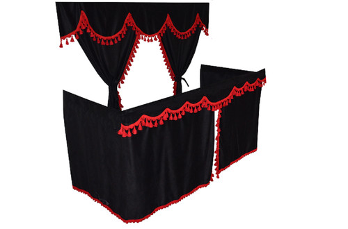 Curtains full set black - set,