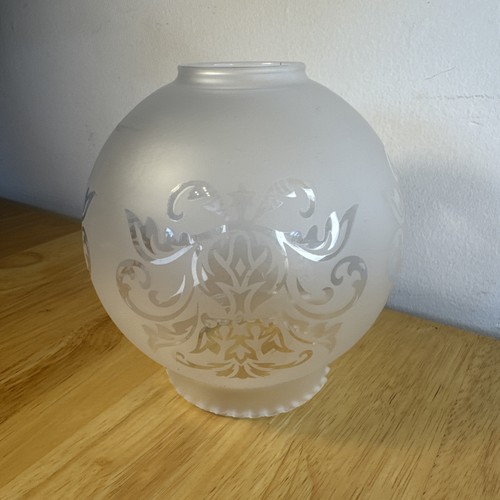 Vintage etched glass globe - vintage,