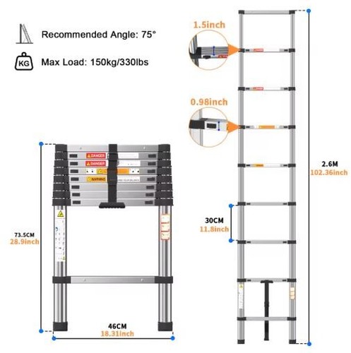 8m heavy duty - 2.6m-3.8m,