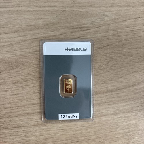 Gold bar heraeus - 1g,