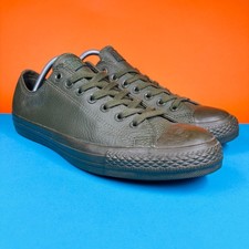 Converse All Star Lo Sneakers - UK9 - Triple Green Leather - Great Condition