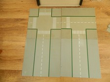 Lego Town - 4x 32x32 Road Plates – T-Junction Crossing & 2 Straights – Vintage