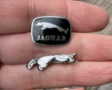 Vintage Jaguar Enamel Pin Badges X2 Sports Motor Car Leaping Cat
