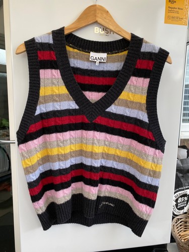 Ganni wool vest - vest, large