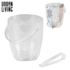 Ice Bucket with Tong Clear