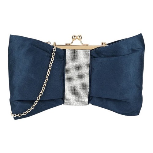 Women bow shape satin clutch - bow,