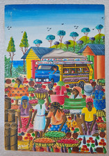 Jeanty JN Robert Haitian Oil Painting - Haiti