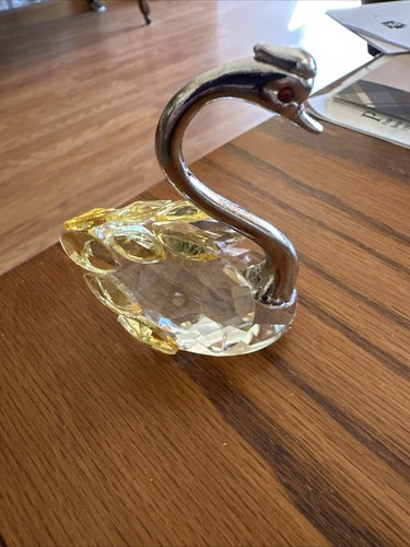 Elegant yellow swan glass - elegant,