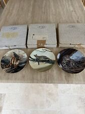 Bradford Exchange Set Of 3 Big Cats Wall Plates 215mm