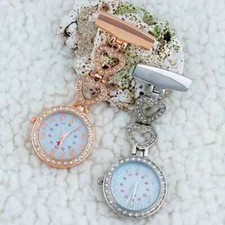 Crystal Stylish Nurse Watch Brooch Tunic Fob Watch Doctor Medical Best Gift UK