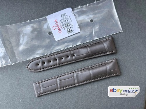 Omega 19mm brown leather - omega,
