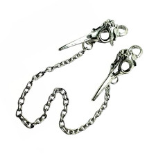 Crow Skull Lapel Chain Collar