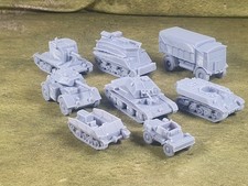 Resin 3D printed 15mm (1/100) WW2 British tanks and Vehicles for Flames of War
