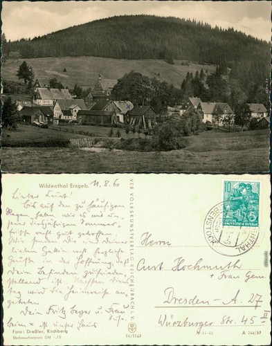 Postcard wildenthal eibenstock - postcard, wildenthal-eibenstock
