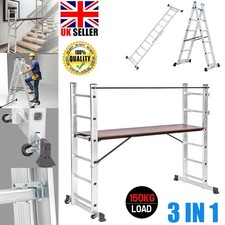 Scaffolding Ladder Platform Ladder Work Platform Combination Ladder 3 IN 1