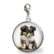 Sheltie Puppy Dog Glass Top