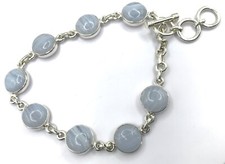 Blue lace agate bracelet Solid