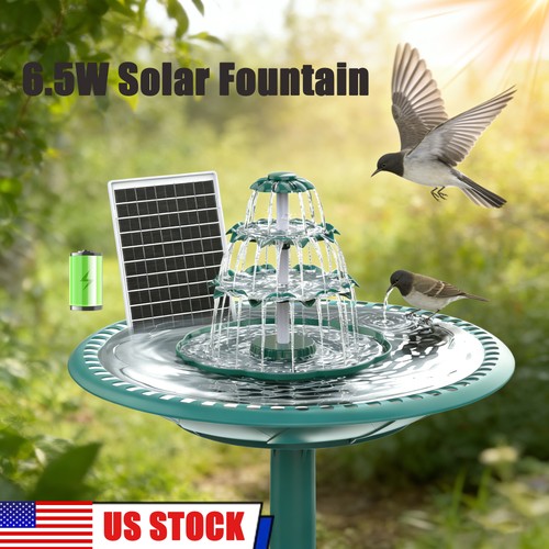 Tier solar birdbath fountain - 3,