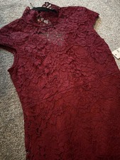TFNC Burgundy Red Lace Midi