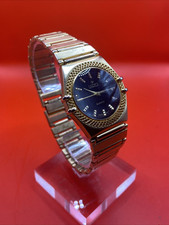 Unisex Larex Quartz Gold Watch ‘108 LRX’ Black Dial Vintage Japan MOVT Untested