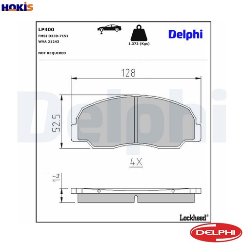 Brake pad set disc - brake, lp400