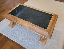 Wood and granite coffee table