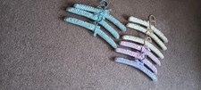 Satin Covered Coat Hangers X 9 Pastel colours