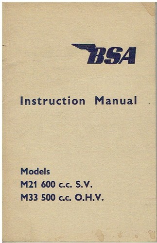 Bsa m21 m33 - bsa, (600cc
