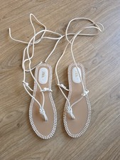 Zara Cream Nude Leather Tie