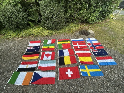 Vintage world cup flags - 24,