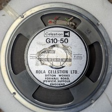 Rare Vintage 1979 Celestion G10-50 (T2844) 10" Guitar Speaker - 8 Ohm