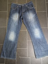 Retro Y2K Back Hit  Lambretta Branded Straight Leg Mid Wash Jeans 36R