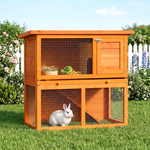 Pawhut 90cm tiers rabbit - 90cm, 2