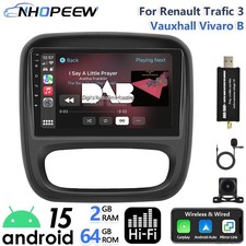 For Vauxhall Vivaro B Renault Master 3 DAB+ CarPlay Android Radio GPS Head Unit