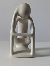 Modern Abstract Thinking Man Sculpture 16cm Cold Cast Marble Resin Figurine