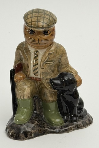 Quail ceramics cat figurine - quail,