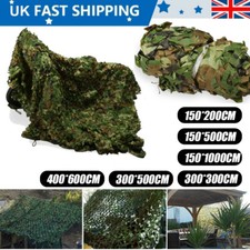 Camouflage Netting Camo Net UK Hunting Shooting Camping Army Green Hide Cover UK