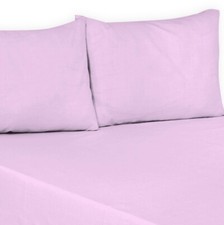 Flat Sheets Polycotton Plain Dyed Hotel Quality in Single Double King Super King