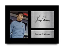 Leonard Nimoy Signed Pre Printed Autograph A4 Photo Gift For a Star Trek Fan