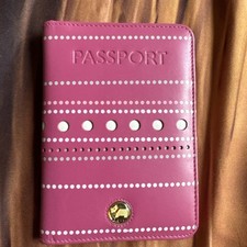 Radley Leather Pink Passport Holder / Wallet With Pink Dots