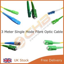 LC/SC/FC/E2000 UPC/APC Single Mode Fibre Optic Patch Cable Cord Lead 3mm Simplex