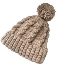Cosy hand knitted adult bobble