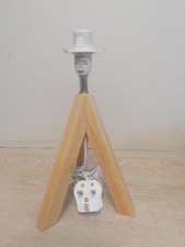 Wooden Tripod Table Lamp With A Natural Wood Finish - Unit Only