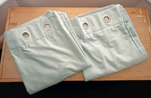 Duck egg blue velvet - duck, eyelet