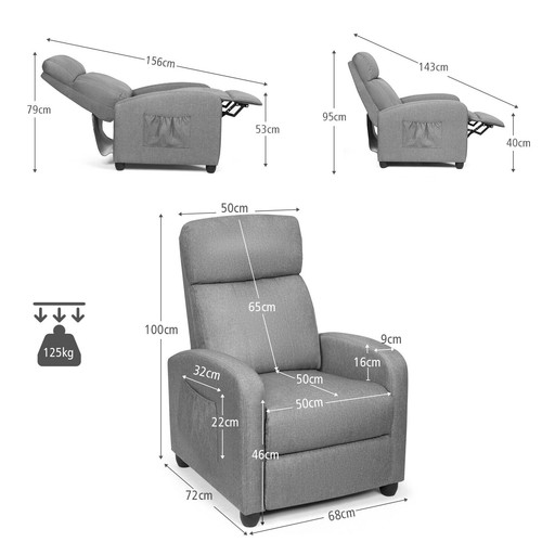 Modern upholstered recliner - modern,