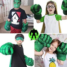1 Pair Kids Superhero Hulk