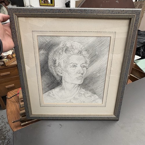 Vintage portrait pencil - vintage,
