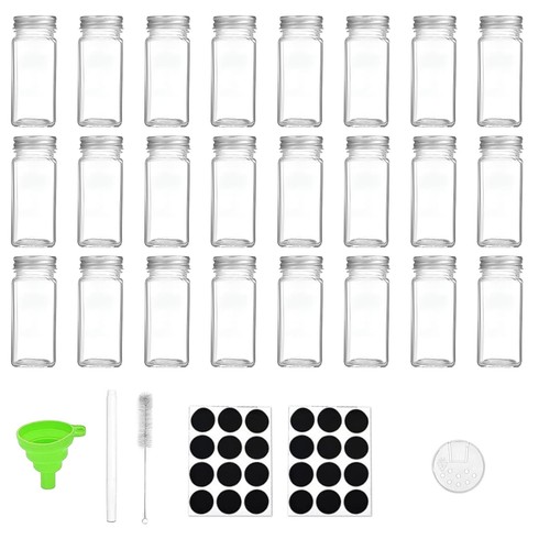Glass spice jars - with, lids