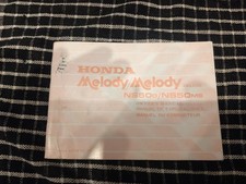 Honda melody moped owners manual 1982/3