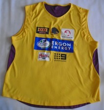 Brisbane Broncos Training Warm Up Vest NRL Men's XXL 2XL Yellow Nike Free UK P+P